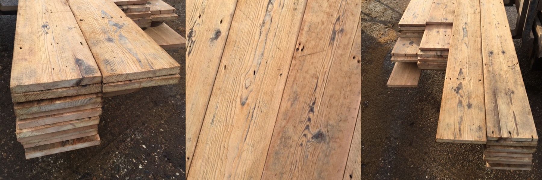 Hand finished period pine floor board from treesave reclamation yard suffolk essex